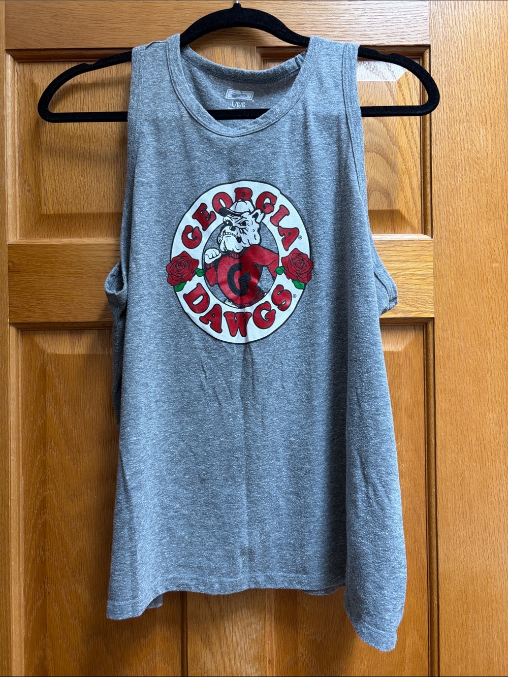 Georgia Dawgs Gray Graphic Tank Top